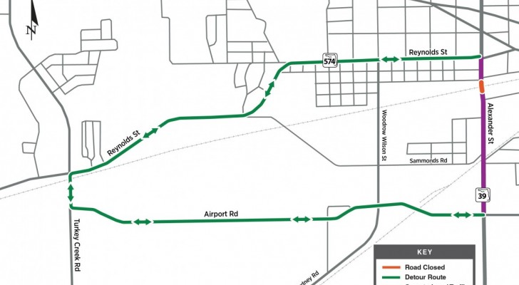 CSX Railroad Closing Alexander Street (SR 39) to the south of Reynolds Street